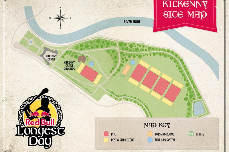 The ground layouts for the Red Bull Longest Day on 16 June