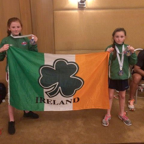Sadhbh Moran & Holly Moran representing Team Ireland in Athens. Photo: Sonya McCormack Moran